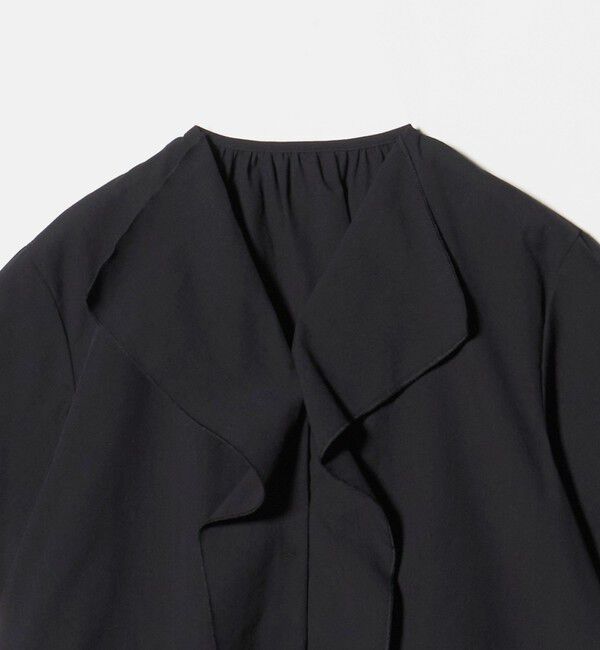 BEAUTY&YOUTH UNITED ARROWS「ソリッド&ストライプ ラッフル シャツブラウス ウォッシャブル」|シャツ・ブラウス|