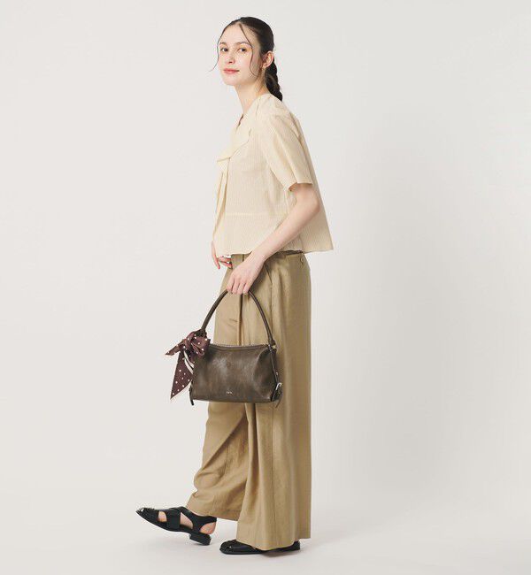 BEAUTY&YOUTH UNITED ARROWS「ソリッド&ストライプ ラッフル シャツブラウス ウォッシャブル」|シャツ・ブラウス|