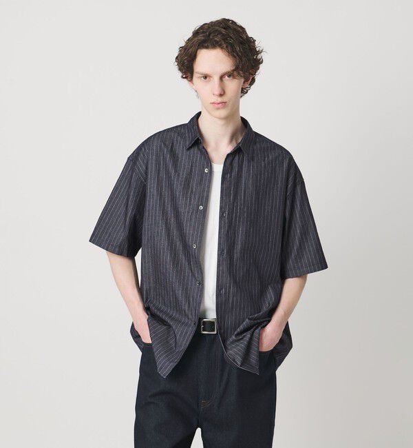 MONKEY TIME「4オンス ストライプ デニム シャツ」|シャツ・ブラウス|