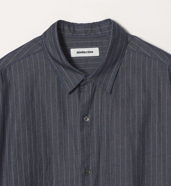 MONKEY TIME「4オンス ストライプ デニム シャツ」|シャツ・ブラウス|