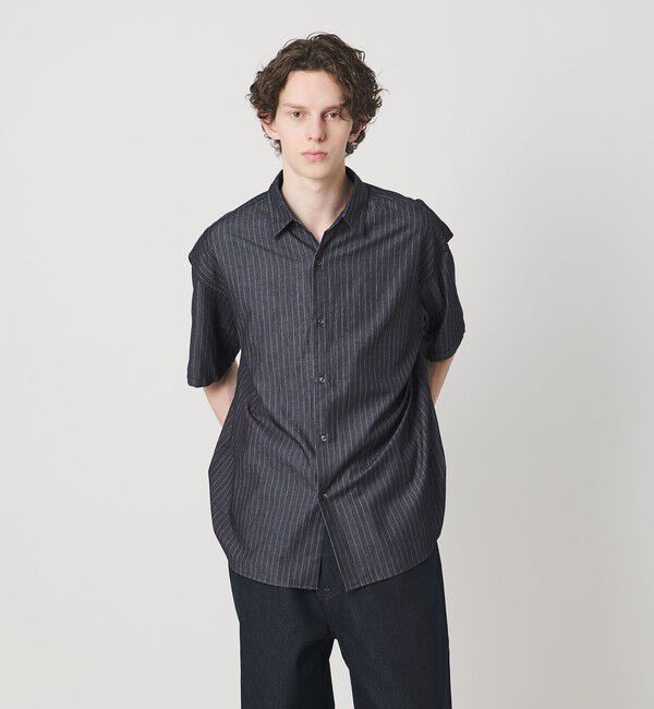 MONKEY TIME「4オンス ストライプ デニム シャツ」|シャツ・ブラウス|