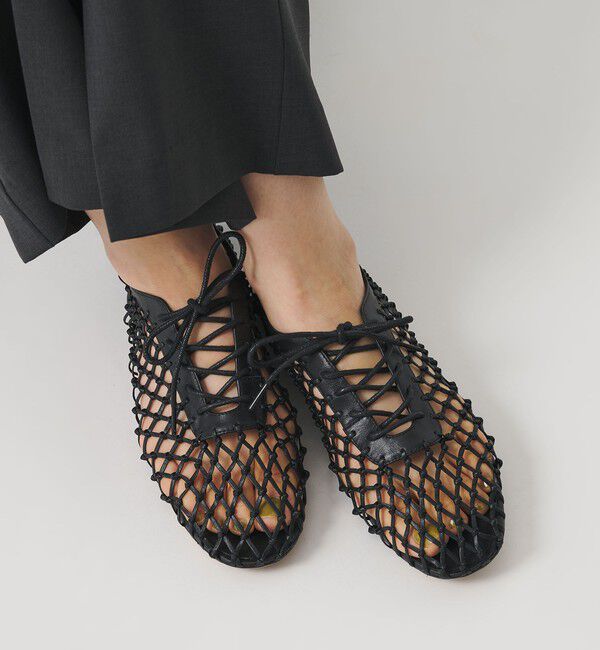 BEAUTY&YOUTH UNITED ARROWS「【別注】＜MOHI...＞WEAVE LACEUP シューズ」|ローファー|BLACK