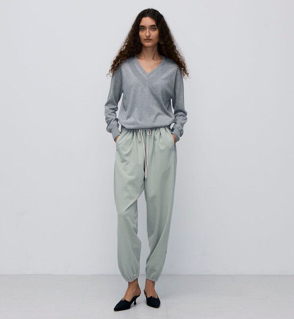 BACCA「ハイゲージコットン レイヤードVネックプルオーバー」|ニット・セーター|