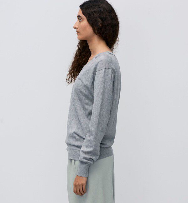 BACCA「ハイゲージコットン レイヤードVネックプルオーバー」|ニット・セーター|