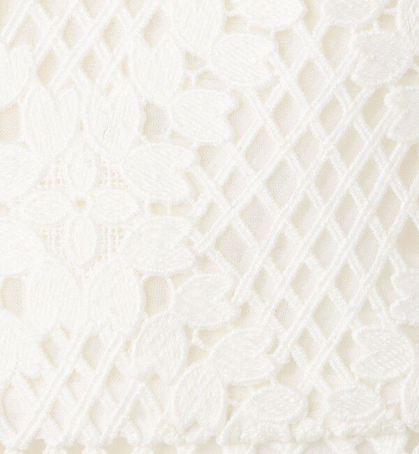 DES PRES「ブルームリーフレース レイヤードノーカラージャケット」|ノーカラージャケット|