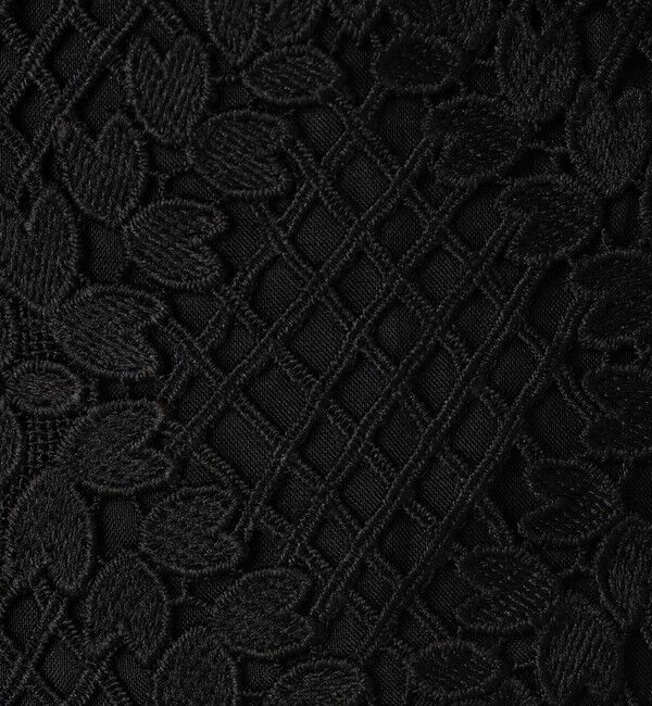 DES PRES「ブルームリーフレース レイヤードノーカラージャケット」|ノーカラージャケット|