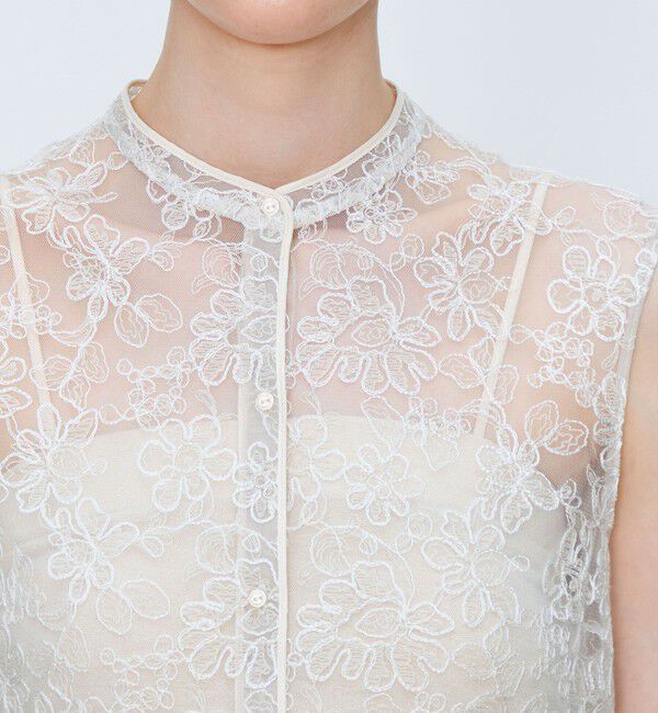 TOMORROWLAND collection「ローダンセエンブロイダリー ノースリーブブラウス」|シャツ・ブラウス|