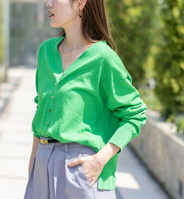 NOLLEY'S「【一部WEB限定カラー】《手洗い可能》エアリータッチゆったりVネックカーディガン」|カーディガン|