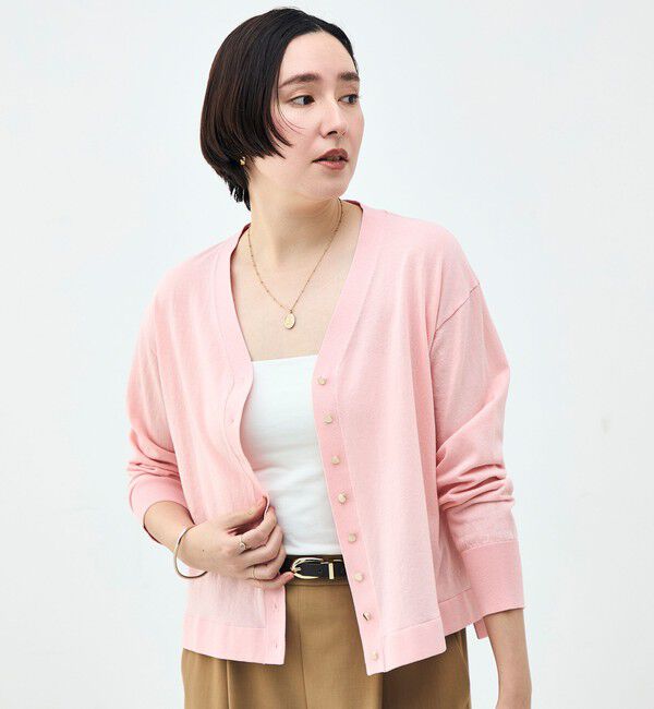 NOLLEY'S「【一部WEB限定カラー】《手洗い可能》エアリータッチゆったりVネックカーディガン」|カーディガン|