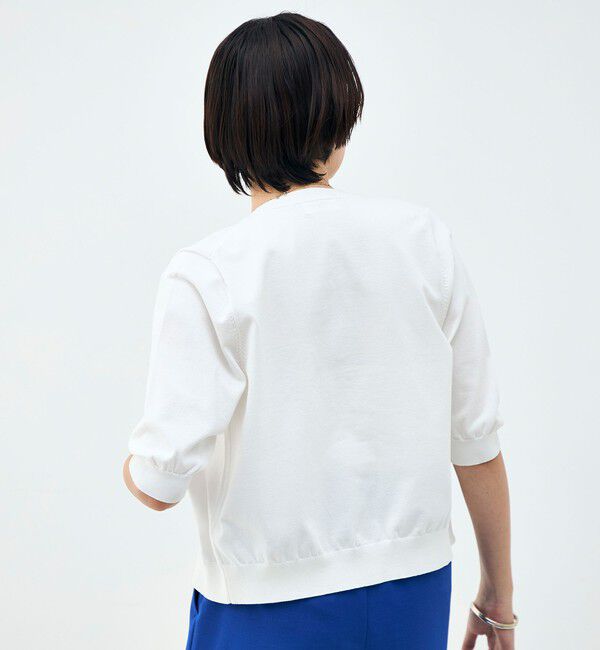 NOLLEY'S「《手洗い可能》コットンテックス6分袖カーディガン」|カーディガン|