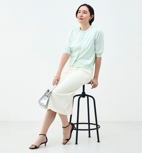 NOLLEY'S「《手洗い可能》コットンテックス6分袖カーディガン」|カーディガン|