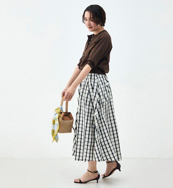 NOLLEY'S「《手洗い可能》コットンテックス6分袖カーディガン」|カーディガン|