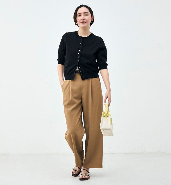 NOLLEY'S「《手洗い可能》コットンテックス6分袖カーディガン」|カーディガン|