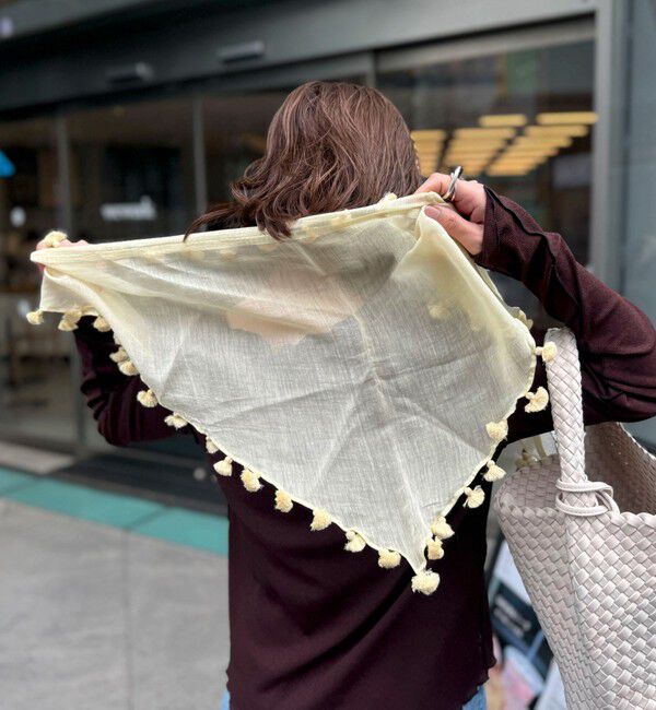 NOLLEY'S「【CITRUS/シトラス】POMPOMトライアングルストール」|ストール|