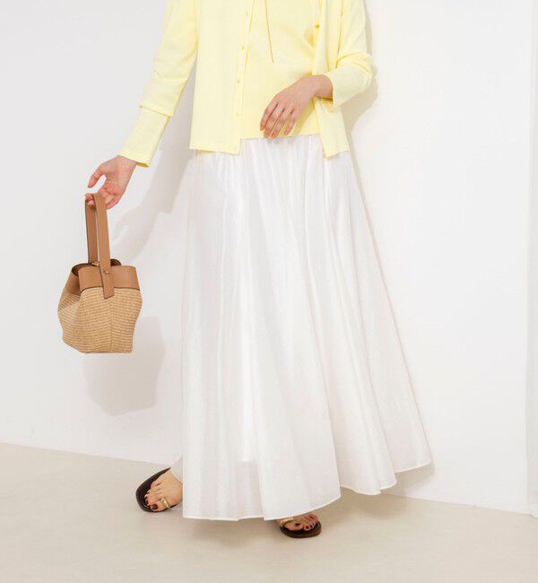 NOLLEY'S sophi「ウォッシャブルシアーボリュームフレアロングスカート」|フレア|