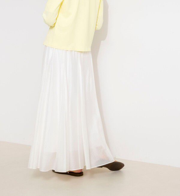 NOLLEY'S sophi「ウォッシャブルシアーボリュームフレアロングスカート」|フレア|