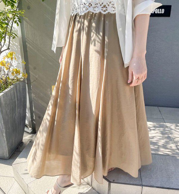 NOLLEY'S sophi「ウォッシャブルシアーボリュームフレアロングスカート」|フレア|