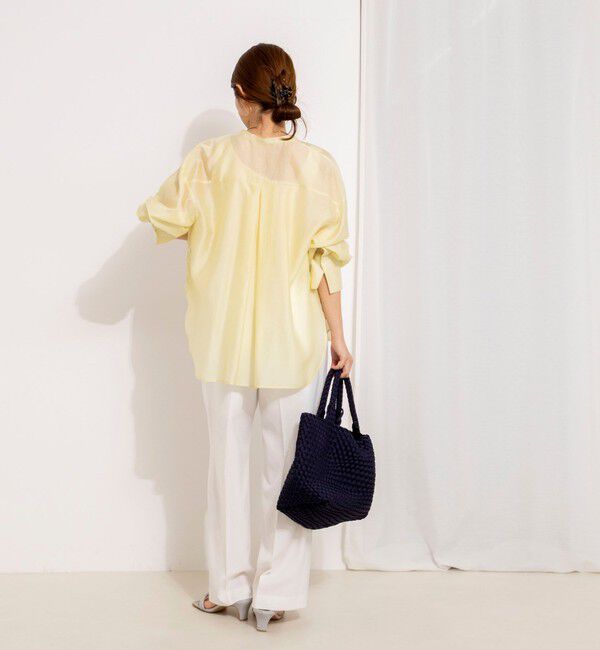 NOLLEY'S「ウォッシャブルサイドボタンシアーブラウス」|シャツ・ブラウス|