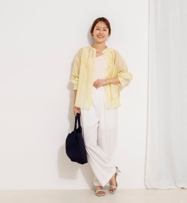 NOLLEY'S「ウォッシャブルサイドボタンシアーブラウス」|シャツ・ブラウス|