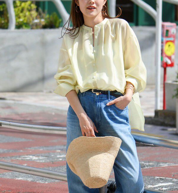 NOLLEY'S「ウォッシャブルサイドボタンシアーブラウス」|シャツ・ブラウス|