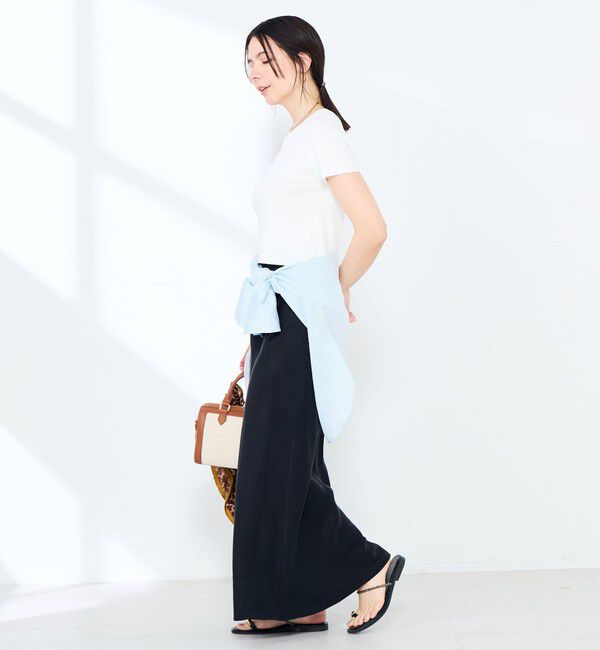 NOLLEY'S sophi「《手洗い可能/アンサンブル対応》マルチファンクション総針半袖プルオーバー」|ニット・セーター|