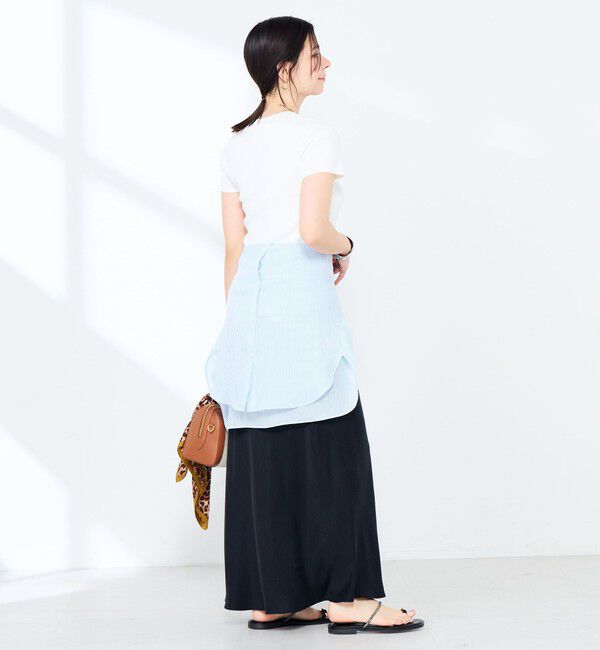 NOLLEY'S sophi「《手洗い可能/アンサンブル対応》マルチファンクション総針半袖プルオーバー」|ニット・セーター|