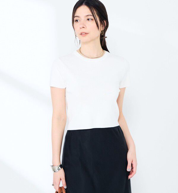 NOLLEY'S sophi「《手洗い可能/アンサンブル対応》マルチファンクション総針半袖プルオーバー」|ニット・セーター|