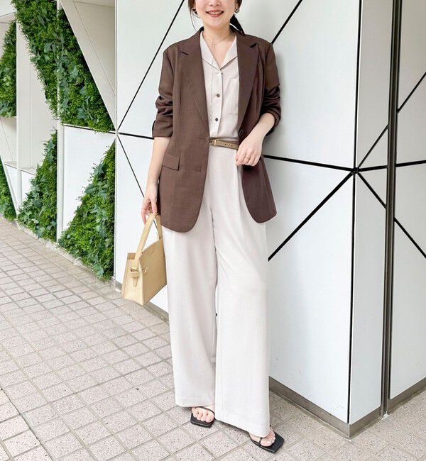 NOLLEY'S sophi「《セットアップ対応》ウォッシャブルエアリージョーゼットイージーワイドパンツ」|その他|