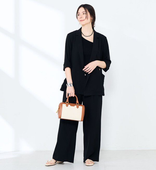 NOLLEY'S sophi「《セットアップ対応》ウォッシャブルエアリージョーゼットイージーワイドパンツ」|その他|