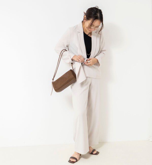 NOLLEY'S sophi「《セットアップ対応》ウォッシャブルエアリージョーゼットドレープライトジャケット」|テーラードジャケット|