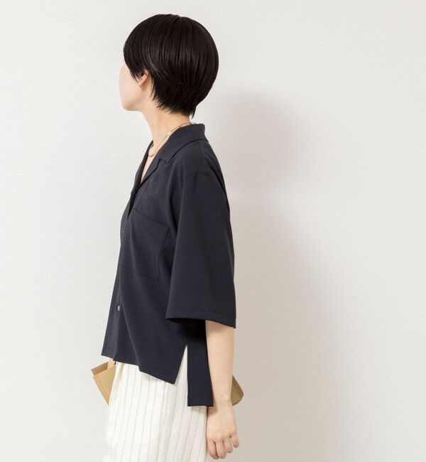 NOLLEY'S sophi「《セットアップ対応》ウォッシャブルエアリージョーゼットショートシャツ」|シャツ・ブラウス|