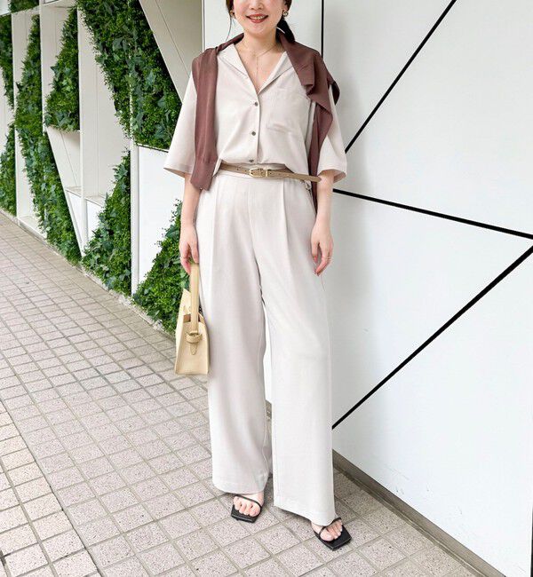 NOLLEY'S sophi「《セットアップ対応》ウォッシャブルエアリージョーゼットショートシャツ」|シャツ・ブラウス|