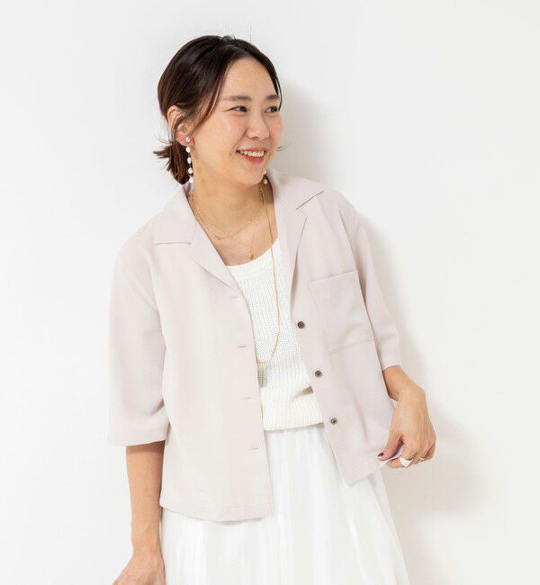 NOLLEY'S sophi「《セットアップ対応》ウォッシャブルエアリージョーゼットショートシャツ」|シャツ・ブラウス|