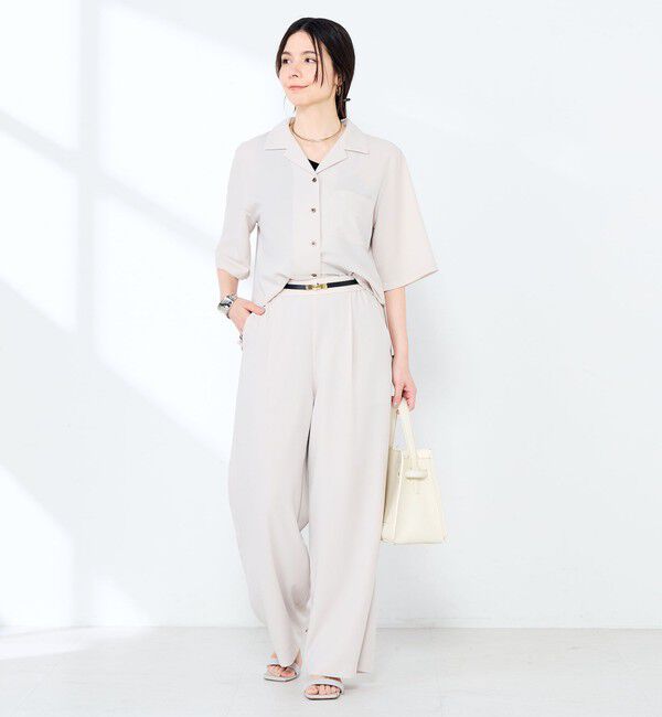 NOLLEY'S sophi「《セットアップ対応》ウォッシャブルエアリージョーゼットショートシャツ」|シャツ・ブラウス|