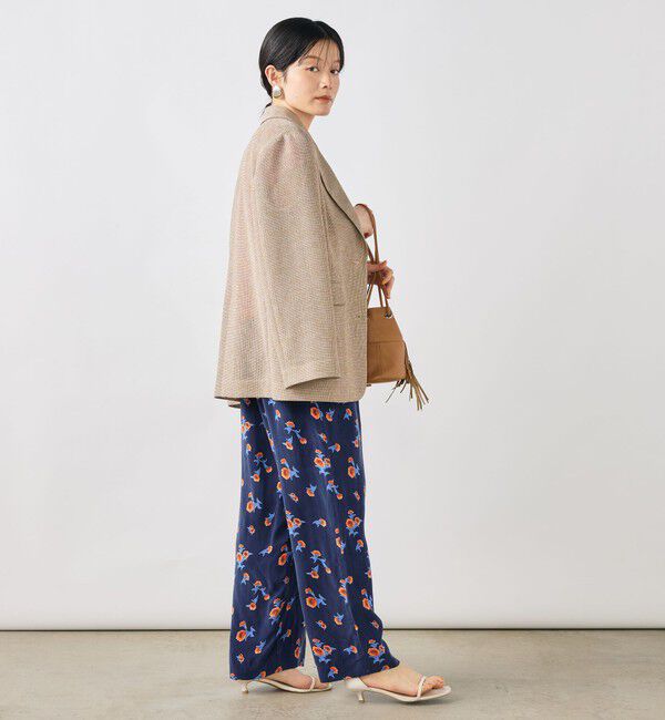 NOLLEY'S「ウォッシャブルスカーレット柄タックパンツ」|その他|