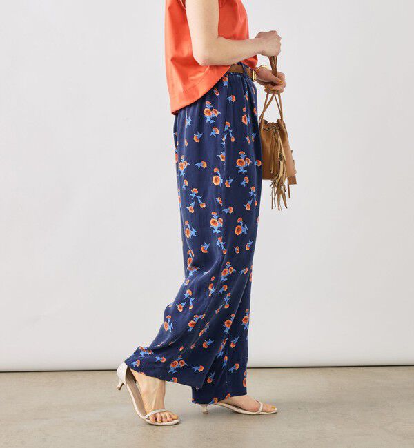 NOLLEY'S「ウォッシャブルスカーレット柄タックパンツ」|その他|