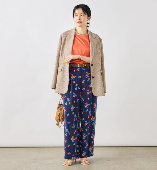 NOLLEY'S「ウォッシャブルスカーレット柄タックパンツ」|その他|