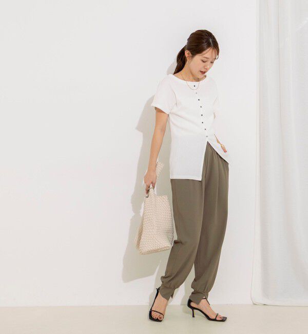 NOLLEY'S「ウォッシャブルスリット2WAYプルオーバー」|Tシャツ・カットソー|