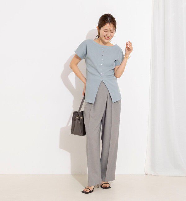 NOLLEY'S「ウォッシャブルスリット2WAYプルオーバー」|Tシャツ・カットソー|