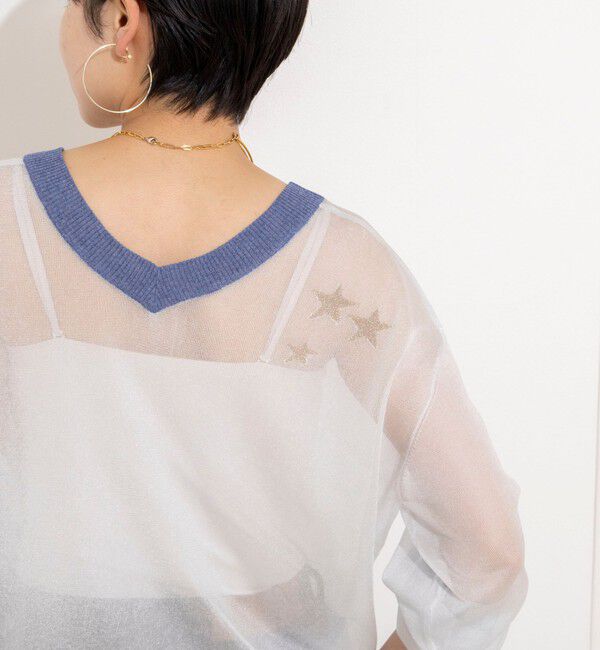 Rie Miller「シアー2WAYカーディガン星インターシャ」|カーディガン|