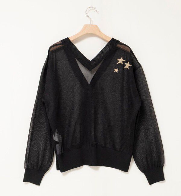 Rie Miller「シアー2WAYカーディガン星インターシャ」|カーディガン|