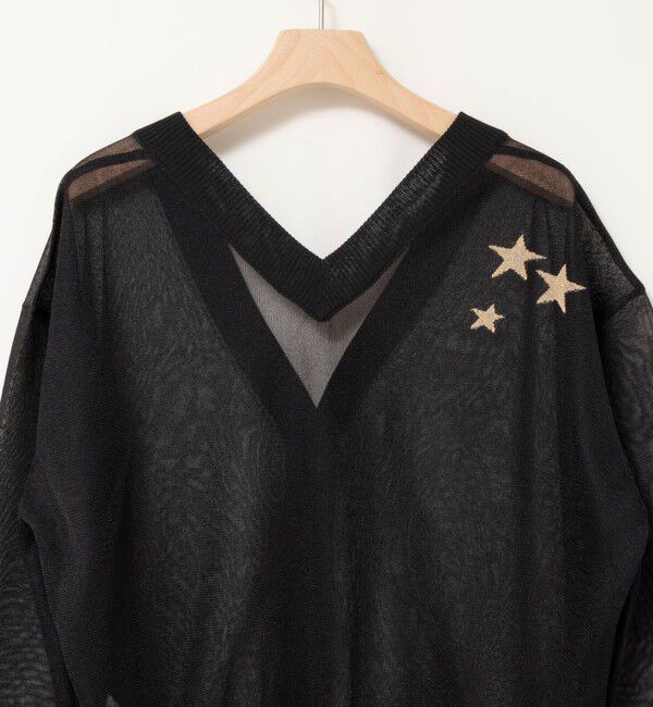 Rie Miller「シアー2WAYカーディガン星インターシャ」|カーディガン|