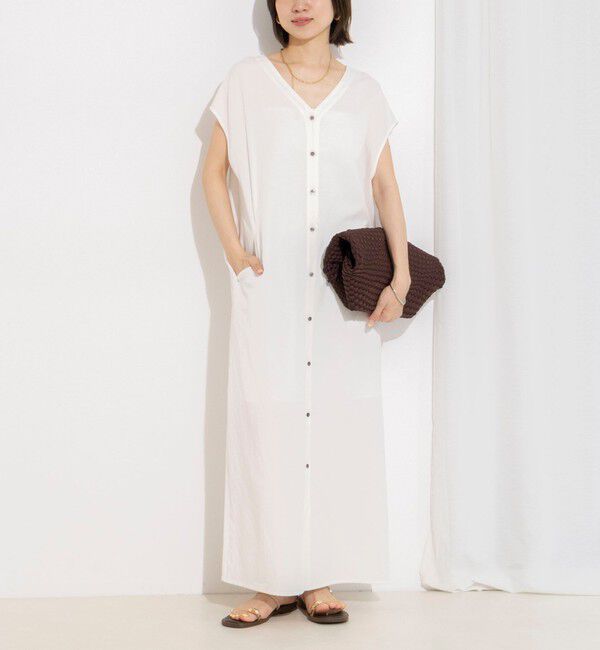 NOLLEY'S「ウォッシャブルセルロースリネン2WAYワンピース」|ワンピース|ホワイト