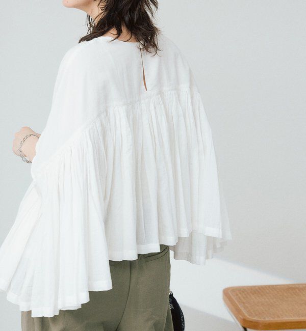  「【着映え】ギャザーボリュームブラウス」|シャツ・ブラウス|オフホワイト