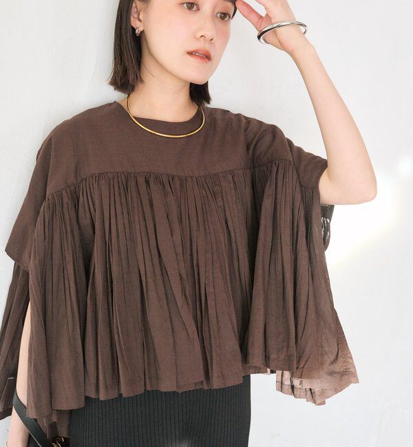  「【着映え】ギャザーボリュームブラウス」|シャツ・ブラウス|