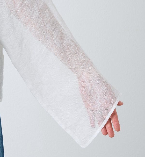  「【a Nice （ア ・ニース）】2WAYリネンブラウス」|シャツ・ブラウス|