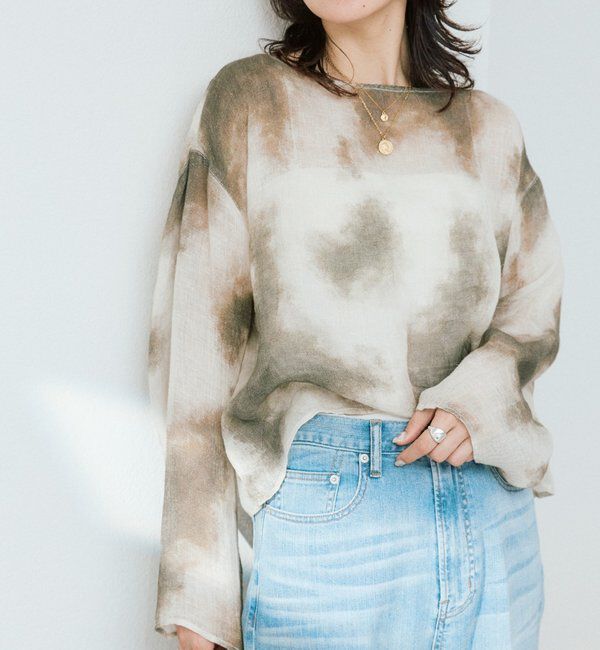  「【a Nice （ア ・ニース）】2WAYリネンブラウス」|シャツ・ブラウス|ベージュ