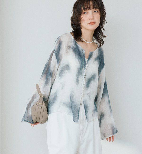  「【a Nice （ア ・ニース）】2WAYリネンブラウス」|シャツ・ブラウス|