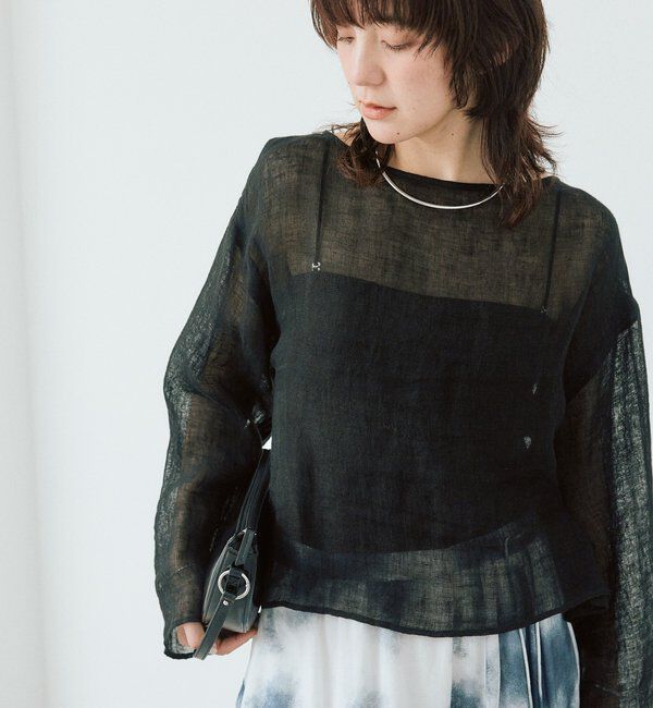  「【a Nice （ア ・ニース）】2WAYリネンブラウス」|シャツ・ブラウス|