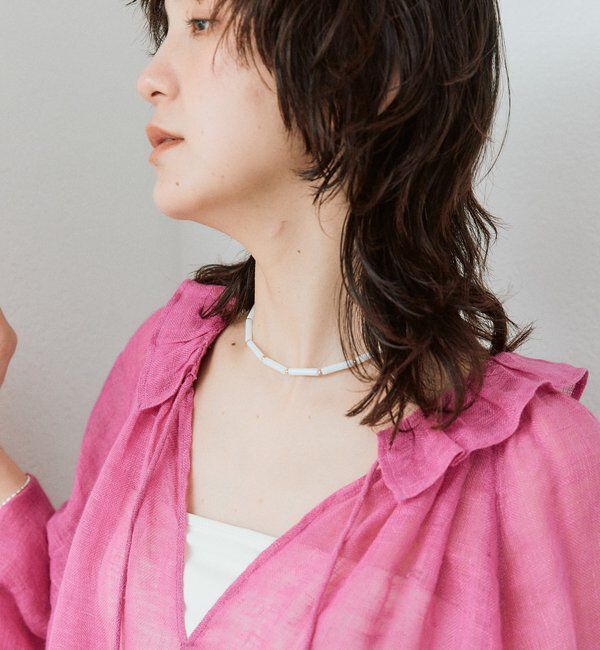  「予約【軽やかな装いのアクセントに】カラービーズネックレス」|ネックレス|